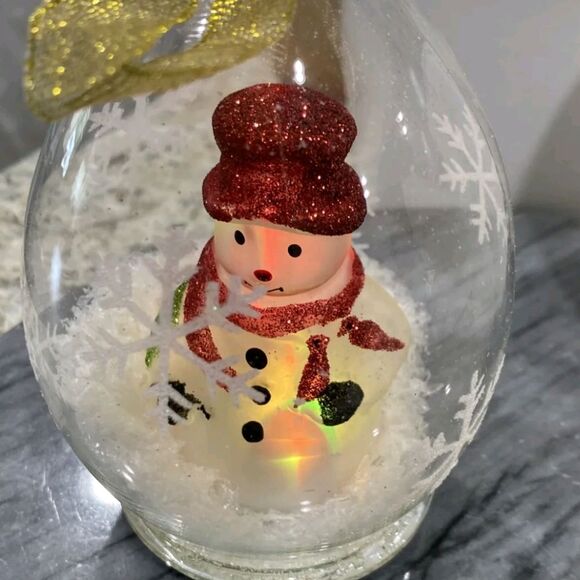 Hanging Orb Light Up Snowman Christmas Decor NEW - Picture 6 of 8